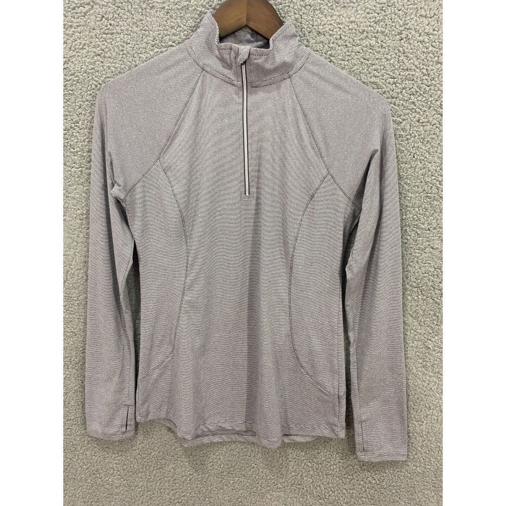 RBX reebok womens shirt small gray athletic mock neck quater‎ zip heathered